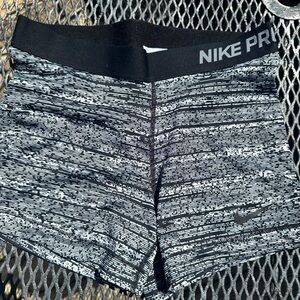 Black & White Nike Pro Shorts
